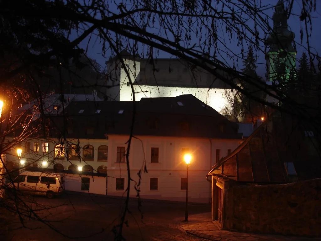 Old Castle in Banská Štiavnica at night